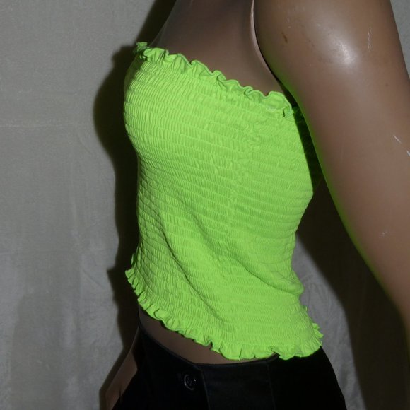 HOT KISS NEON GREEN TUBE TOP..SIZE XL - Picture 7 of 8